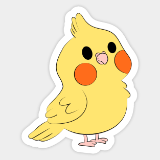 Chubby Lutino Cockatiel Sticker